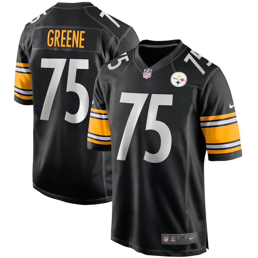 Men Pittsburgh Steelers 75 Joe Greene Nike Black Game Retired Player NFL Jersey
